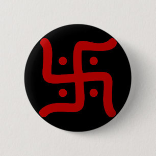indian traditional hindu swastika symbol religion 6 cm round badge