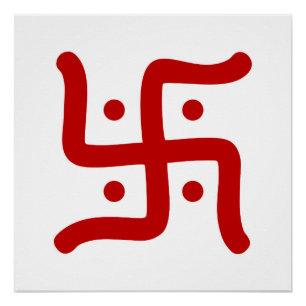 indian traditional hindu swastika symbol religion poster