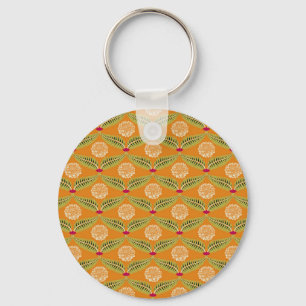 Indian Traditional Illustration Pattern. Key Ring
