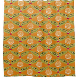 Indian Traditional Illustration Pattern. Shower Curtain