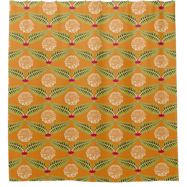 Indian Traditional Illustration Pattern. Shower Curtain (Front)