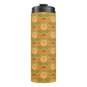 Indian Traditional Illustration Pattern. Thermal Tumbler