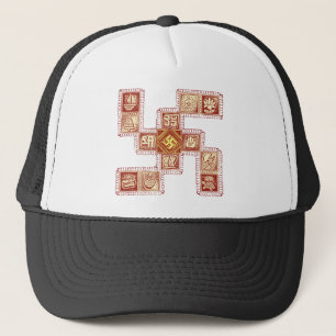 Indian Traditional Swastika Trucker Hat