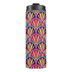 Indian Traditional Textile Illustration Thermal Tumbler