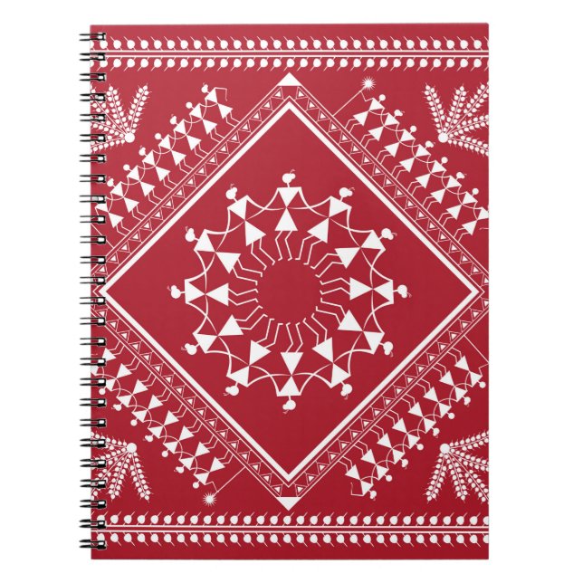 Indian tribal Painting. Warli Paintingart, indian, Notebook (Front)
