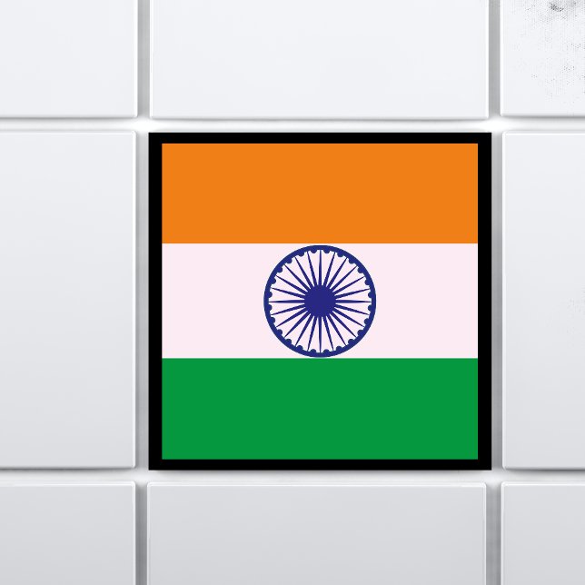 Indian Tricolour Flag "Tiranga" with Border Tile (Creator Uploaded)