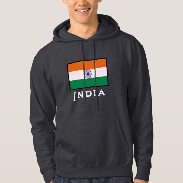 Indian Tricolour Tiranga Flag Hoodie (Front)
