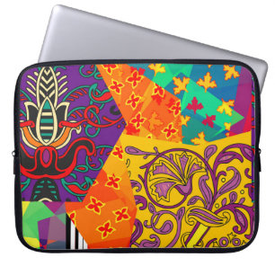 Indian Turkish Festive Patchwork Mandala Laptop Sleeve