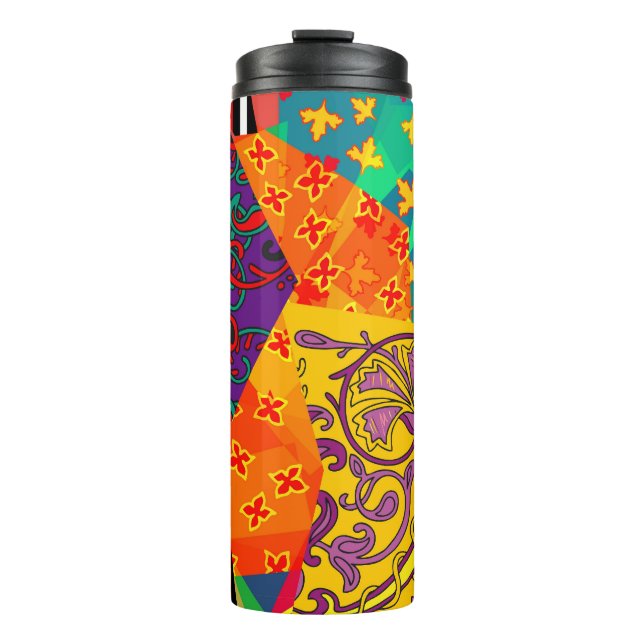 Indian Turkish Festive Patchwork Mandala Thermal Tumbler (Front)