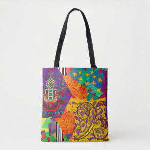 Indian Turkish Festive Patchwork Mandala Tote Bag
