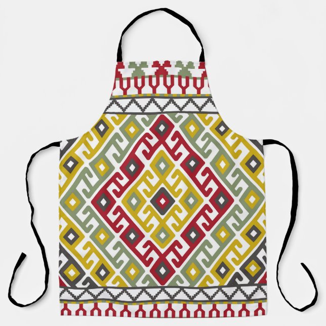 Indian Turkish Geometric: Vintage Background Tile Apron (Front)
