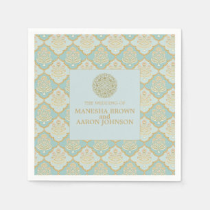 INDIAN TURQUOISE - Wedding Cocktail Napkin