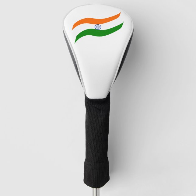Indian undulating flag golf head cover (Front)