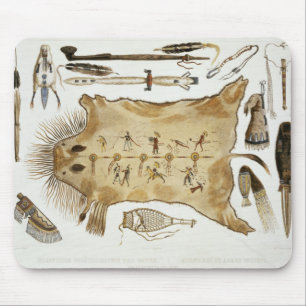 Indian Utensils and Arms, plate 21 from Volume 2 o Mouse Pad