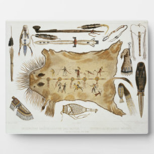 Indian Utensils and Arms, plate 21 from Volume 2 o Plaque