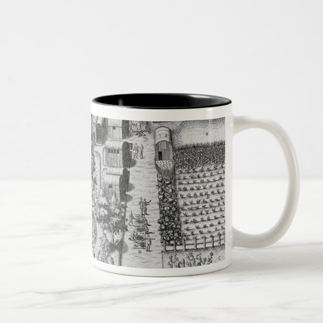 Indian Village of Secoton Two-Tone Coffee Mug (Right)