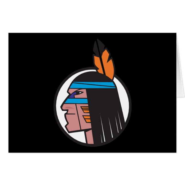 Indian Warrior Head (Front Horizontal)