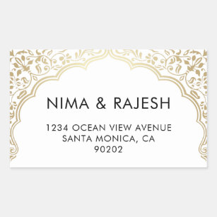 Indian Wedding Address Labels, Wedding Stickers