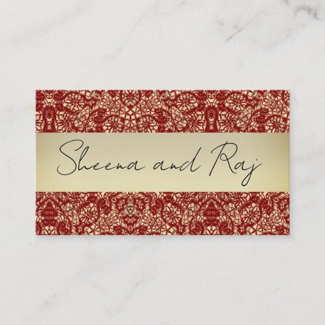 Indian Wedding Business Cards (Front)