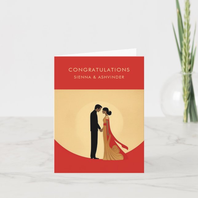 Indian Wedding Congratulations Card (Front)