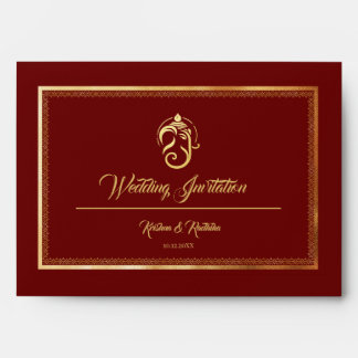 Indian Wedding Ethnic Luxury Envelope