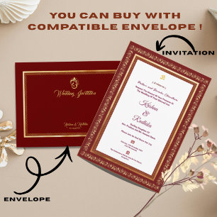 Indian wedding ethnic luxury Hindu invitation