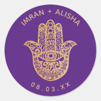Indian Wedding Gold hamsa Henna Enveloppe Seal
