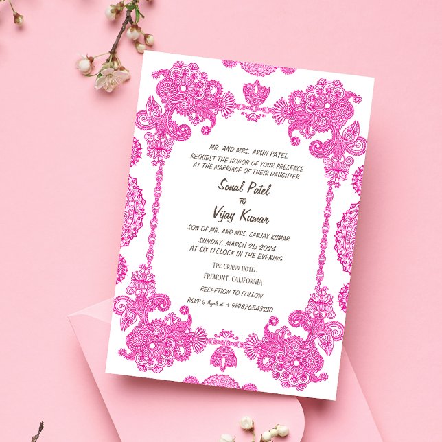 Indian Wedding Intricate Design Invitation (Creator Uploaded)