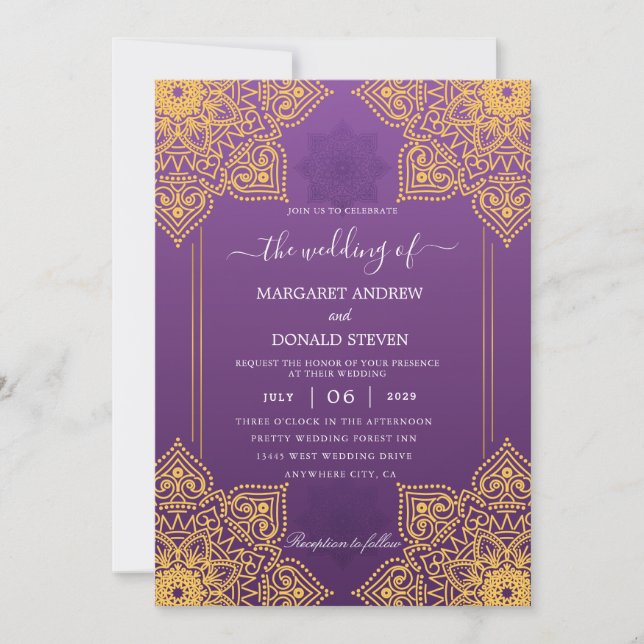indian wedding invitation (Front)