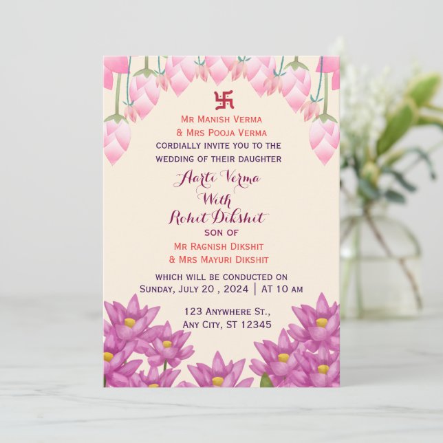 Indian Wedding Invitation (Standing Front)