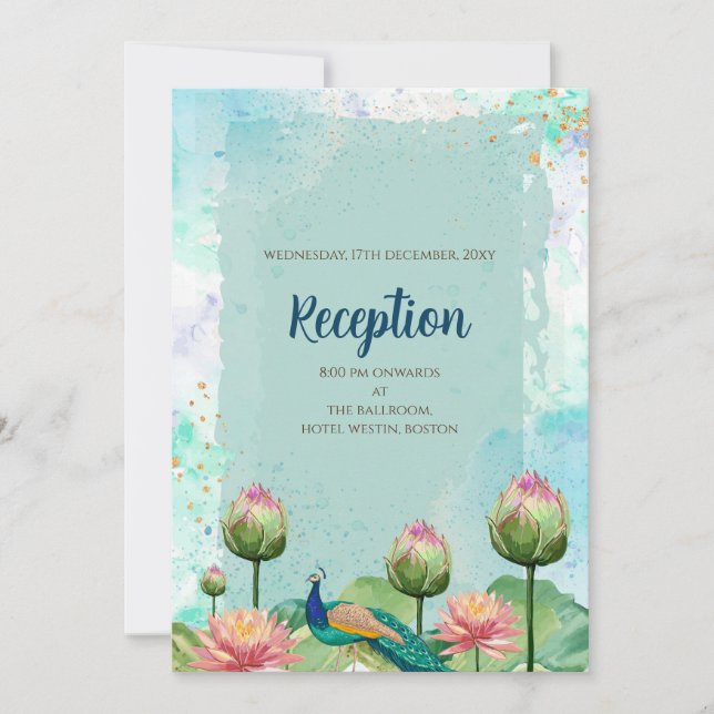 Indian wedding invitation Digital Hindu Wedding (Front)