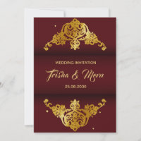 Indian Wedding Invitation Ethnic Mandala