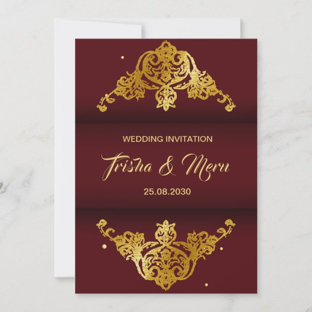 Indian Wedding Invitation Ethnic Mandala (Front)