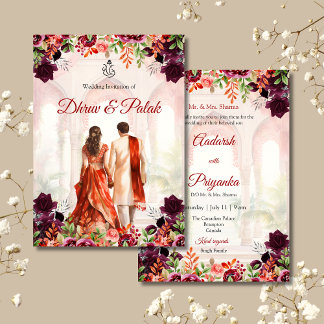 Indian wedding invitation Hindu wedding invitation