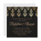 Indian Wedding Invite Damask Gold Winter Black