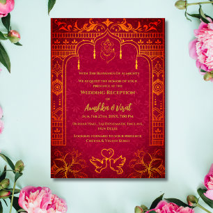 Indian Wedding Reception Invitation