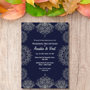 Indian Wedding Reception  Invitation