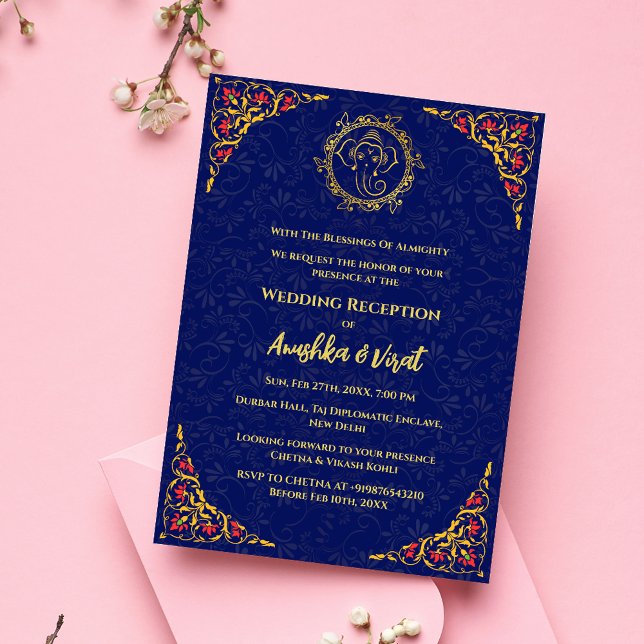 Indian Wedding Reception Invitation (Creator Uploaded)