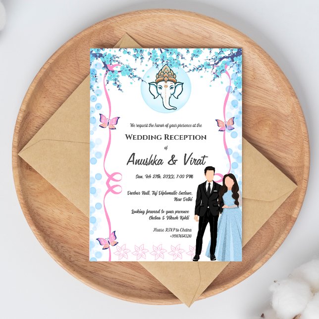 Indian Wedding Reception  Invitation (Creator Uploaded)