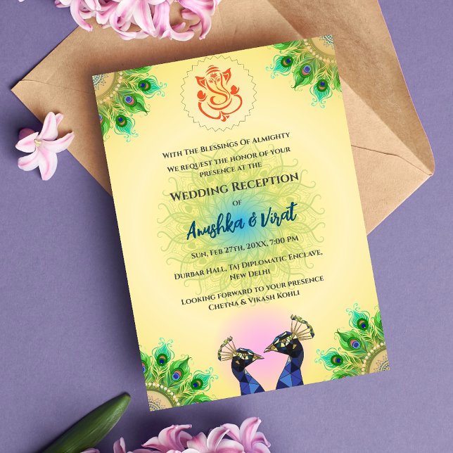 Indian Wedding Reception Invitation (Creator Uploaded)