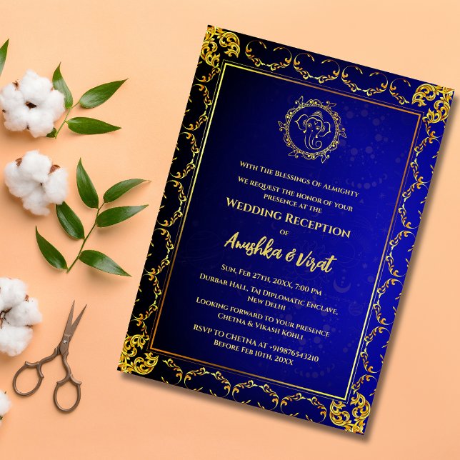 Indian Wedding Reception Invitation (Creator Uploaded)