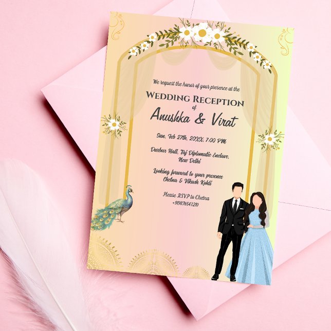Indian Wedding Reception  Invitation (Creator Uploaded)
