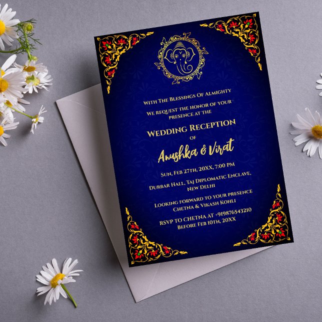 Indian Wedding Reception Invitation (Creator Uploaded)