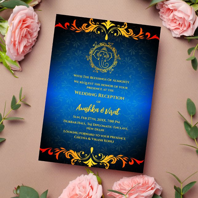 Indian Wedding Reception Invitation (Creator Uploaded)