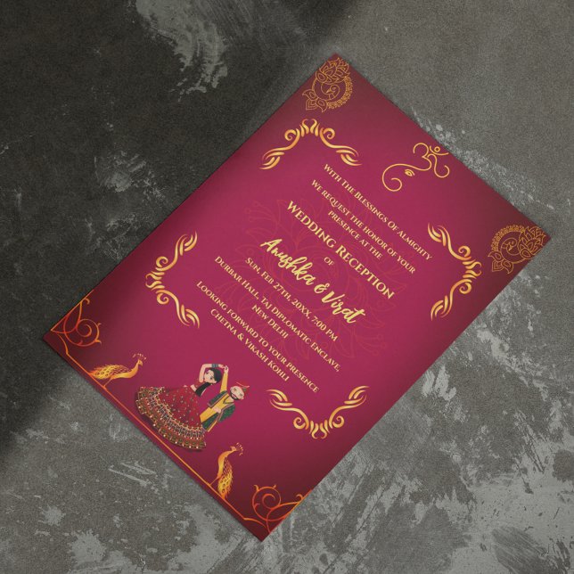 Indian Wedding Reception Invitation (Creator Uploaded)