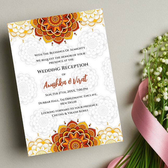 Indian Wedding Reception Invitation (Creator Uploaded)