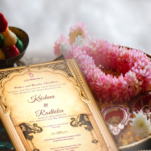 Indian wedding Royal ethnic luxury invitation (Creator Uploaded)