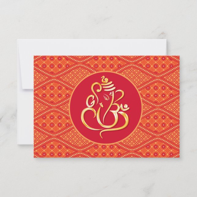 Indian Wedding RSVP Card (Front)