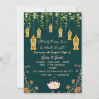 Indian Wedding Sangeet Night Ceremony Invitations