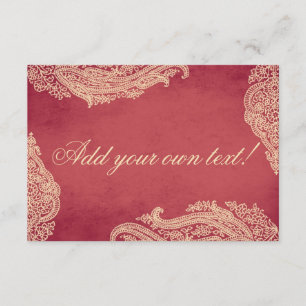 Indian Wedding, Table Cards, Place cards, Mehndi Invitation